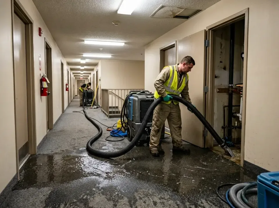 multi-unit-apartment-hallway-f-005 — frequently asked questions, Emergency Burst Pipe Water Extraction & Removal in Dumas, AR